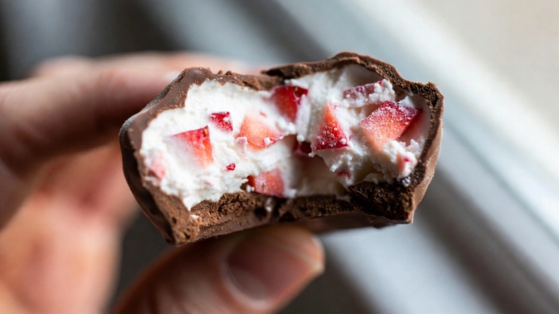 Frozen Strawberry Yogurt Bites