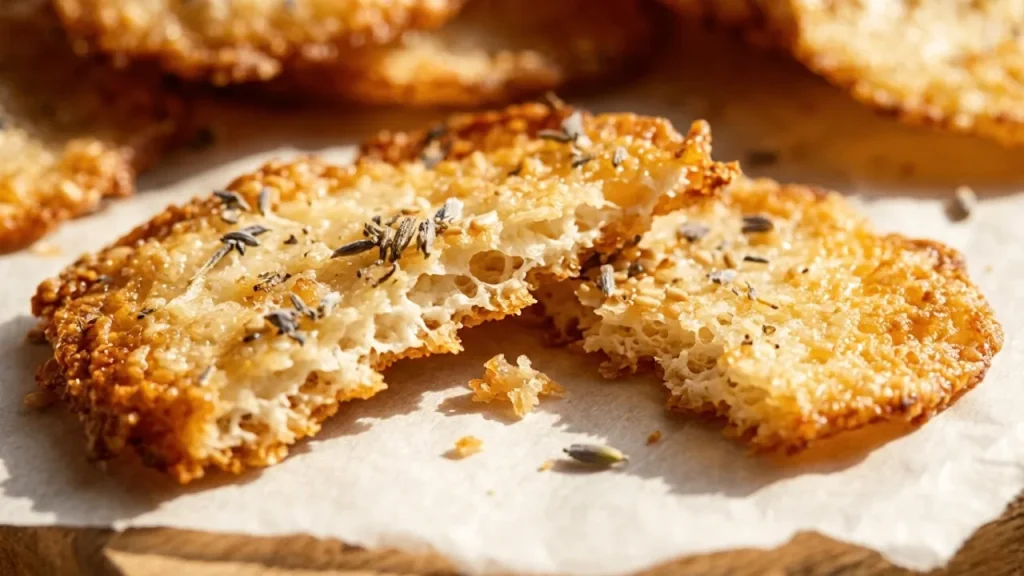 cottage cheese chips crispy texture close up