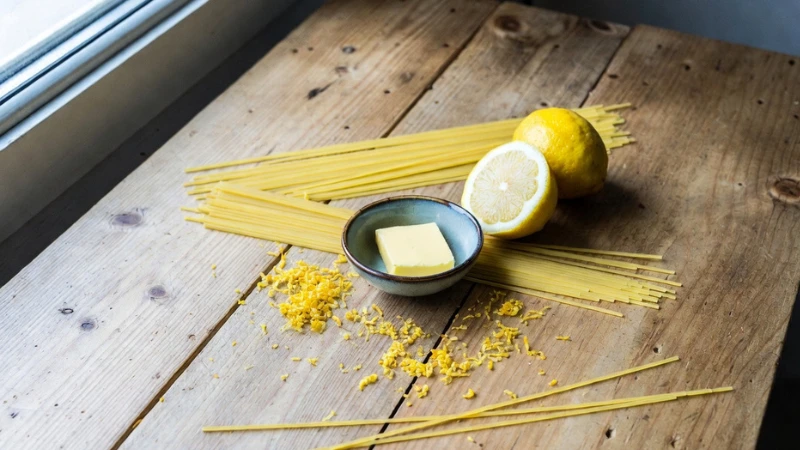 ingredients for 3 ingredient lemon spaghetti