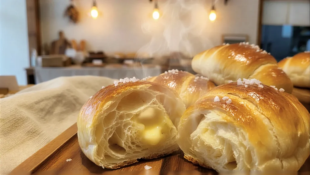 inside korean salt bread buttery crumb