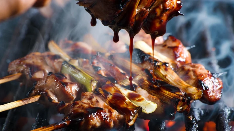 Chicken Yakitori with Scallions