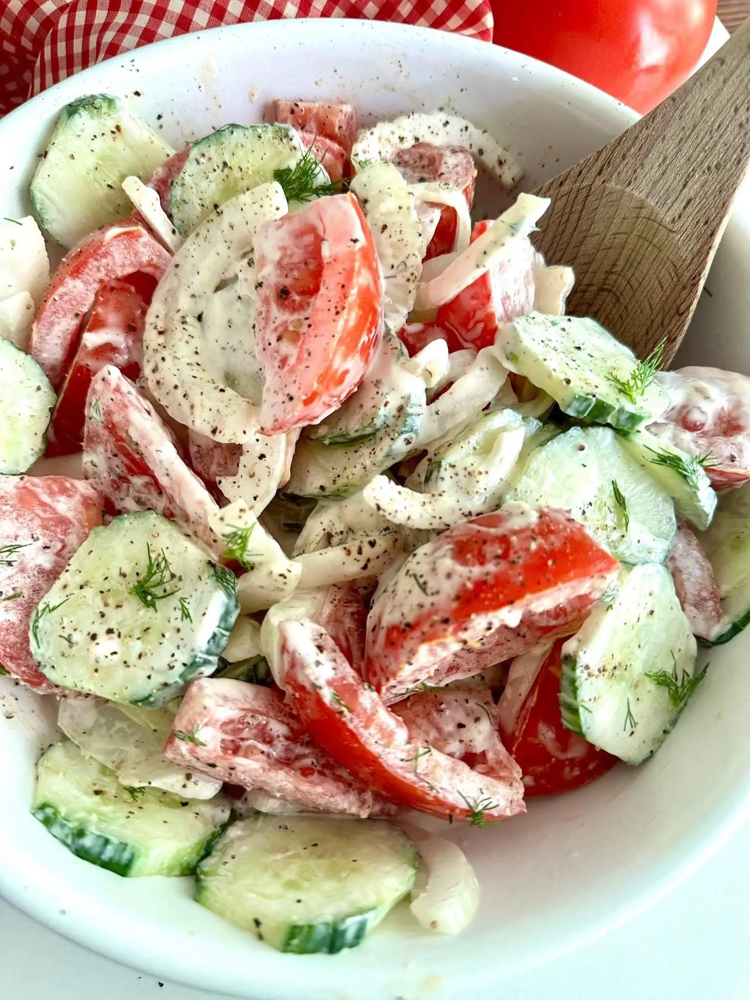 Creamy Cucumber Tomato