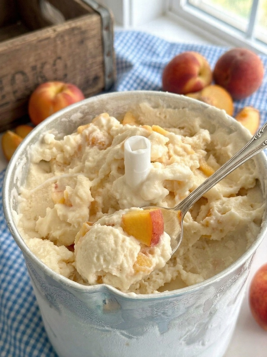 Southern Creamy Peach Ice Cream