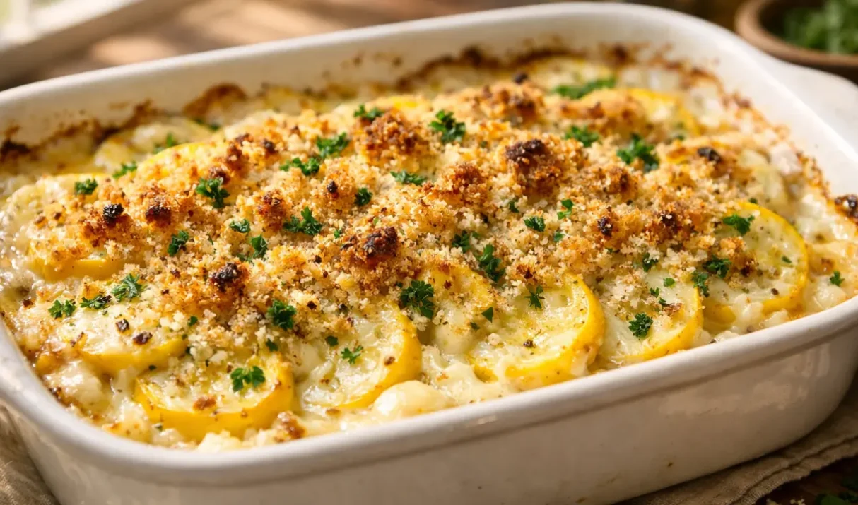 Squash Gratin with Mornay Sauce