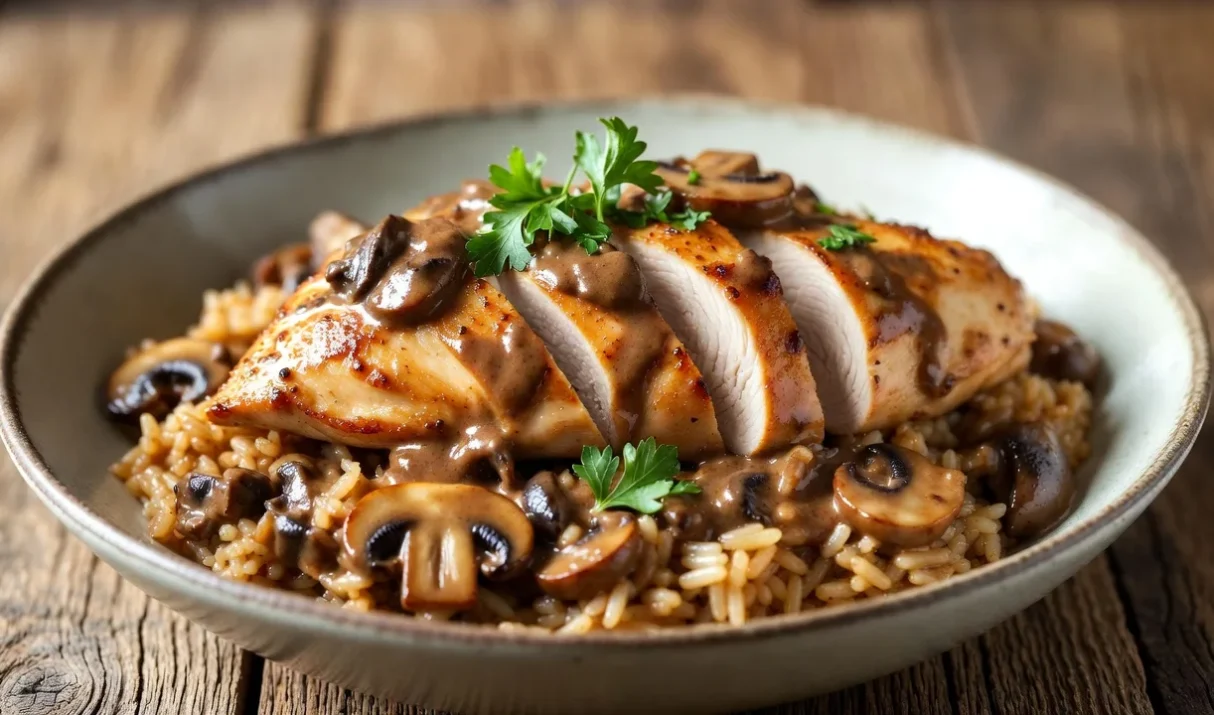 Chicken Marsala Rice Casserole