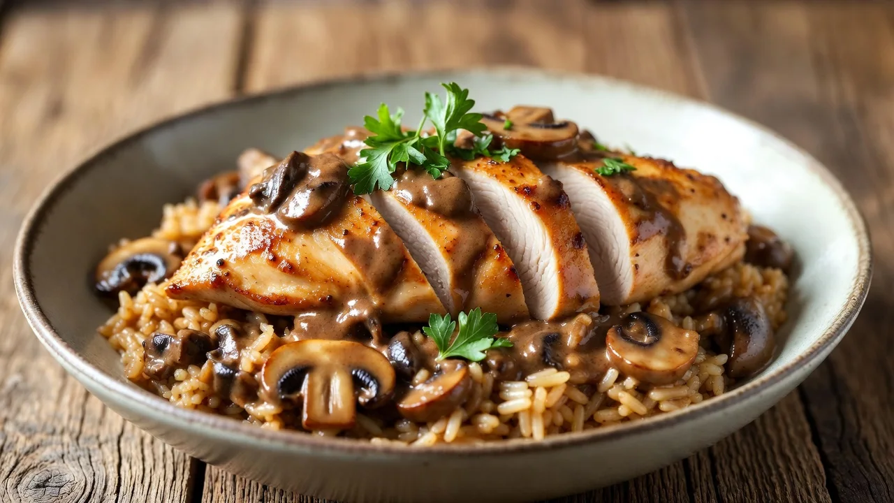 Chicken Marsala Rice Casserole
