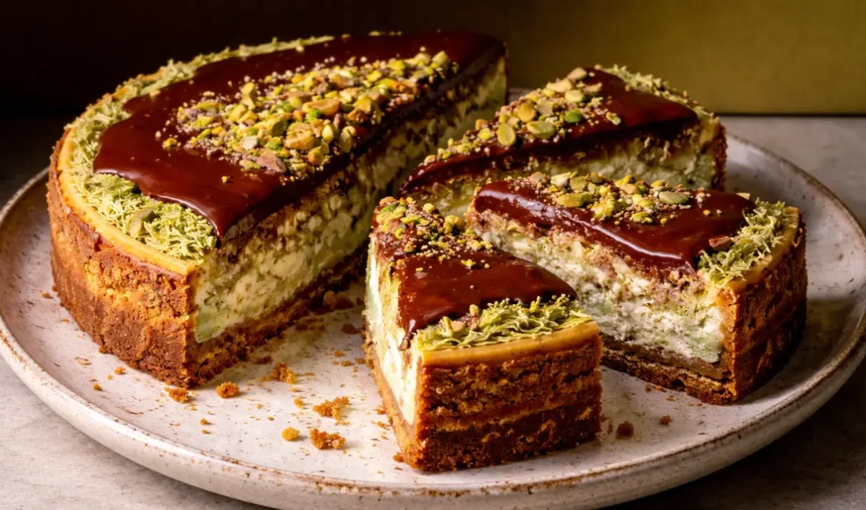 Dubai Chocolate Cheesecake