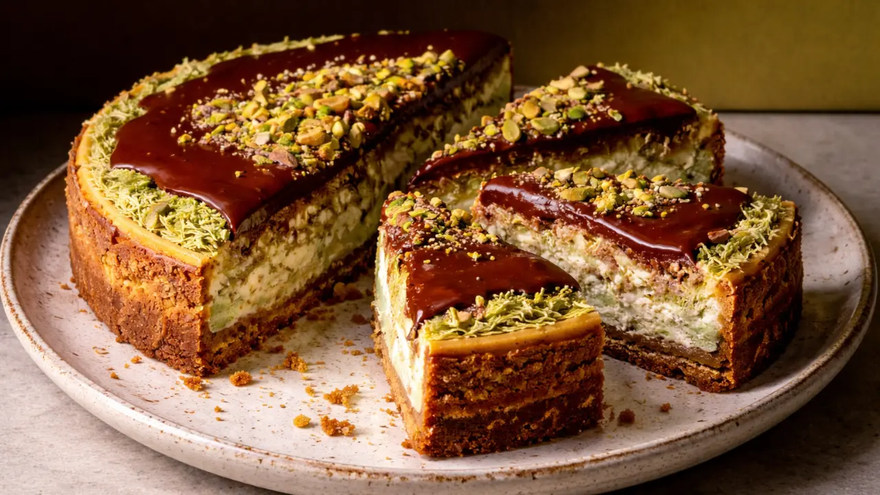 Dubai Chocolate Cheesecake