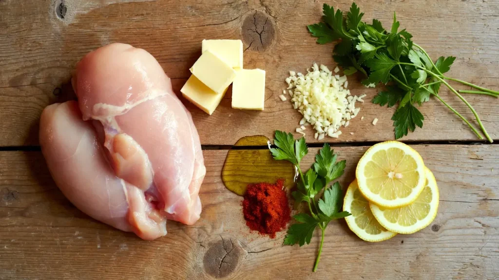 ingredients for garlic butter chicken bites