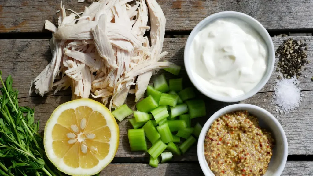 ingredients for greek yogurt chicken salad
