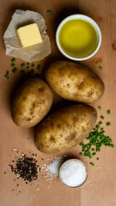 ingredients for perfect baked potato