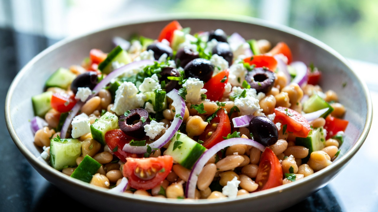 Mediterranean Dense Bean Salad