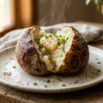 perfect baked potato fluffy center crispy skin
