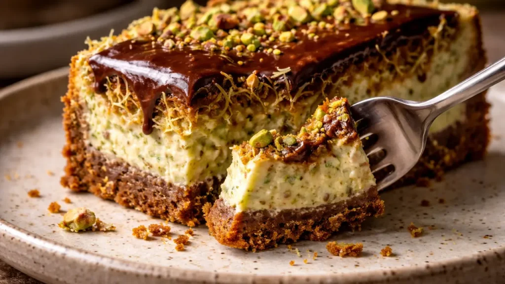 ingredients for Dubai chocolate cheesecake