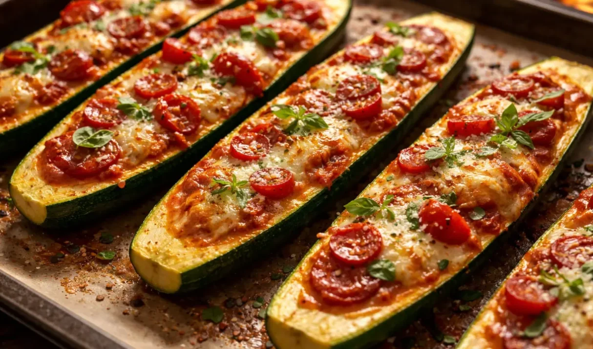 Zucchini Pizza Boats