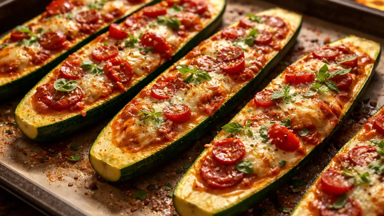 Zucchini Pizza Boats